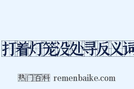 打着灯笼没处寻反义词是什么意思的图片